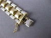 LARGE 2.5CT DIAMOND 14KT 2 TONE GOLD CIRCULAR A QUARTZ SWISS WOMENS WATCH #27368