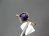 ESTATE 1.02CT DIAMOND & AAA AMETHYST 14KT ROSE GOLD 3D CUSHION HALO FUN RING