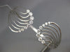 ESTATE LARGE .86CT DIAMOND 18KT WHITE GOLD 3D SHARE PRONG SNAKE BANGLE BRACELET