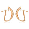 LARGE 3.58CT DIAMOND 18KT ROSE GOLD 3D FLOWER INFINITY CLIP ON HANGING EARRINGS