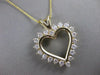 ESTATE 1.51CTW DIAMOND CLASSIC MEDIUM OPEN HEART 14KT YELLOW GOLD PENDANT #17570