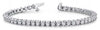 ESTATE 7.0CT DIAMOND 14KT WHITE GOLD 3D CLASSIC ROUND 4 PRONG TENNIS BRACELET
