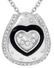 .48CT DIAMOND 14KT WHITE GOLD 3D ETOILE HEART SHAPE TEAR DROP FLOATING PENDANT