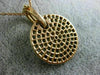 LARGE 1.87CT FANCY COLOR DIAMOND 18KT ROSE & BLACK GOLD 3D PAVE CIRCULAR PENDANT