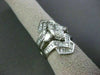 LARGE 4.26CT DIAMOND MARQUISE & ROUND PLATINUM ENGAGEMENT WEDDING INSERT RING
