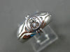 ESTATE WIDE .45CT SOLITAIRE DIAMOND 14KT WHITE GOLD BEZEL ENGAGEMENT RING #5938