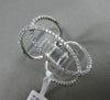 ESTATE MASSIVE .71CT DIAMOND 18KT WHITE GOLD 3D OVAL INFINITY HOOP LOVE FUN RING
