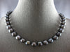 LARGE & LONG AAA TAHITIAN PEARL 14KT WHITE GOLD 3D CLASSIC LOVE NECKLACE #27954