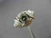 WIDE 1.03CT DIAMOND 14K WHITE GOLD 3D HALO PAVE SEMI MOUNT ENGAGEMENT RING #3058