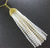 EXTRA LARGE & LONG .51CT DIAMOND & AAA SOUTH SEA PEARL 18KT YELLOW GOLD NECKLACE