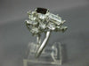 ESTATE LARGE 4.85CT DIAMOND & AAA RUBY PLATINUM CLUSTER FLOWER ANNIVERSARY RING