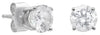 ESTATE 1.0CT DIAMOND 14KT WHITE GOLD 3D CLASSIC ROUND SOLITAIRE STUD EARRINGS