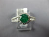 1.04CT DIAMOND & AAA EMERALD 14KT WHITE GOLD ROUND CLASSIC HALO ENGAGEMENT RING