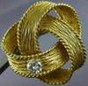 ESTATE LARGE TIFFANY & CO. .52CT DIAMOND 18KT YELLOW GOLD KNOT BOW BROOCH #2559