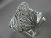 ESTATE EXTRA LARGE 2.03CT DIAMOND 18KT WHITE GOLD 3D MULTI LEAF ANNIVERSARY RING
