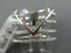 ESTATE .33CT ROUND DIAMOND 14KT WHITE GOLD 3D MULTI ROW ETOILE V SHAPE FUN RING