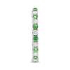 1.59CT DIAMOND & AAA TSAVORITE 14KT WHITE GOLD INSIDE OUT HOOP HANGING EARRINGS