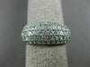 ESTATE WIDE 1.85CT DIAMOND 14KT WHITE & YELLOW GOLD 3D PAVE ANNIVERSARY RING 300