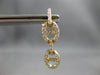 ESTATE .68CT DIAMOND 18KT YELLOW GOLD 3D DOUBLE LOVE KNOT FUN HANGING EARRINGS