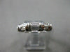 ESTATE .80CTW BAGUETTE DIAMOND WEDDING ANNIVERSARY 18K WHITE GOLD RING 5MM #6017
