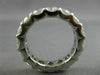 ESTATE LARGE 4.0CT ROUND DIAMOND 14KT WHITE GOLD 3D ETERNITY ANNIVERSARY RING