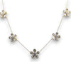 3.27CT DIAMOND 18KT YELLOW GOLD 3D ROUND & BAGUETTE FLOWER BY THE YARD NECKLACE