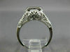 ANTIQUE .22CT DIAMOND 18KT WHITE GOLD 3D SOLITAIRE SQUARE ENGAGEMENT RING #26655