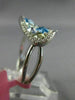 ESTATE 1.68CT DIAMOND & AAA EXTRA FACET MULTI GEM 14KT WHITE GOLD 3D OVAL RING