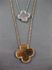 LARGE 1.57CT WHITE & LIGHT PINK DIAMOND 18K WHITE & ROSE GOLD 3D FLOWER NECKLACE