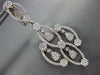 ESTATE 2.86CT DIAMOND 18K WHITE GOLD 3D MULTI FLOWER CHANDELIER HANGING EARRINGS