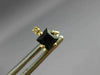 ESTATE .74CT DIAMOND & AAA SAPPHIRE 14K YELLOW GOLD SQUARE STUD EARRINGS #22824