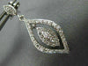 ESTATE .50CT ROUND DIAMOND 14KT WHITE GOLD 3D TEAR DROP RAIN FLOATING EARRINGS