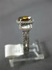ESTATE 1.5CT WHITE & CHOCOLATE FANCY DIAMOND 14K WHITE GOLD OVAL ENGAGEMENT RING