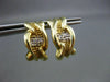 ESTATE .10CT DIAMOND ETCHED 14K Y&W GOLD UMBRELLA HANGING EARRINGS UNIQUE #2788