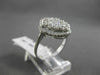 ESTATE LARGE 1.08CT DIAMOND 18KT WHITE GOLD 3D CLUSTER FLORAL FUN COCKTAIL RING