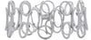 ESTATE WIDE 7.55CT DIAMOND 18KT WHITE GOLD OVAL & CIRCULAR CUFF BANGLE BRACELET