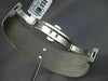 ESTATE LARGE .68CT DIAMOND 18KT GOLD & STAINLESS STEEL 3D FLOWER BANGLE BRACELET