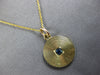 .10CT AAA SAPPHIRE 14KT YELLOW GOLD PRINCESS CUT SOLITAIRE UNISEX PENDANT #28216