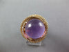 LARGE 16.80CT DIAMOND & AAA AMETHYST 14KT YELLOW GOLD DOME SHAPE LOVE KNOT RING