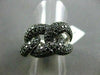 ESTATE WIDE 3.39CTW BLACK DIAMOND 14KT WHITE GOLD INFINITY FUN RING