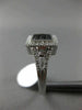 ESTATE WIDE 1.10CT WHITE & BLACK DIAMOND 14K WHITE GOLD SQUARE FILIGREE FUN RING