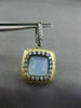 ESTATE .60CT DIAMOND & LIGHT QUARTZ 14KT BLACK & YELLOW GOLD FILIGREE EARRINGS