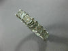 LARGE 5.75CT PRINCESS & BAGUETTE DIAMOND 14K WHITE GOLD 3D ETERNITY WEDDING RING