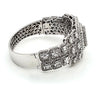 EXTRA LARGE 10.59CT DIAMOND 18K WHITE GOLD BAGUETTE OCTAGON CUFF BANGLE BRACELET
