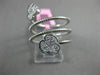 ESTATE WIDE .40CT DIAMOND 14K WHITE GOLD 3 LEAF CLOVER FLOWER FLEXIBLE LOVE RING