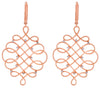 LARGE .40CT DIAMOND 18KT ROSE GOLD 3D INFINITY GEOMETRICAL CHANDELIR EARRINGS