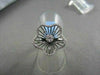 ESTATE WIDE FLOWER 14KT WHITE AND BLACK GOLD .50CT DIAMOND RING AMAZING!!!!!!!!!