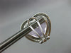 LARGE 25.55CT DIAMOND & AAA AMETHYST 14K WHITE GOLD HEART SHAPE CLIP ON EARRINGS