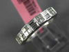 ESTATE .52CT DIAMOND 18KT WHITE GOLD 3D SQUARE 2 ROW WEDDING ANNIVERSARY RING