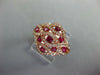 WIDE 1.4CT DIAMOND & AAA RUBY 14K ROSE GOLD MULTI ROW INFINITY FILIGREE FUN RING